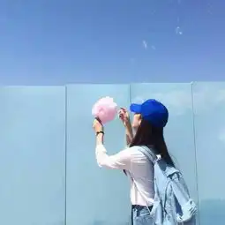 女生头像蓝白色系少女