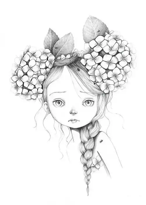 小清新风格手绘插画这画风真是萌化了