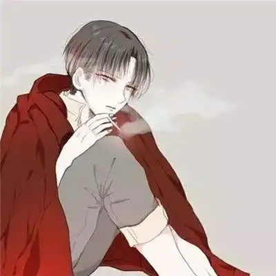 卡通烟男生头像沧桑