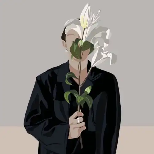 有一张图是一个男生拿着手捧花只有手臂和花在照片里有人知道吗