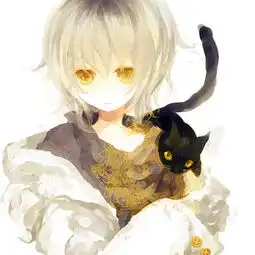 急用求一张动漫图片,是一个男生身边蹲着一只猫