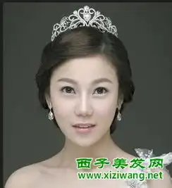 女生结婚戴皇冠发型扎法效果图