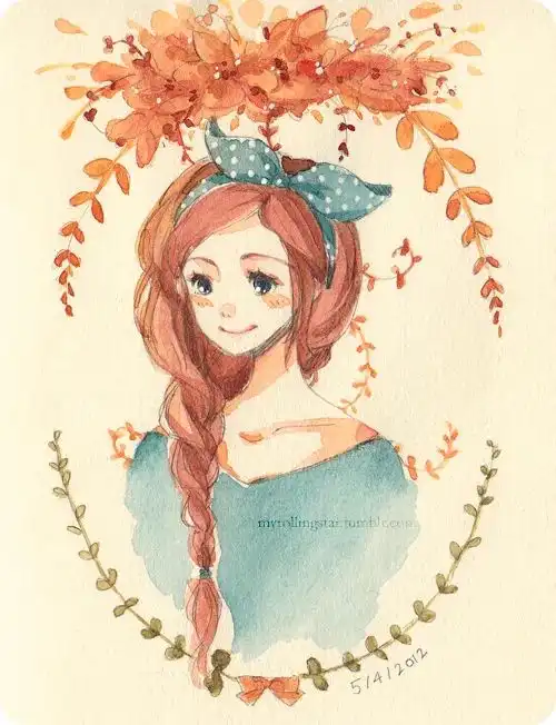 医学森自学绘画,从小白到大触,她的小清新画风也太治愈了吧