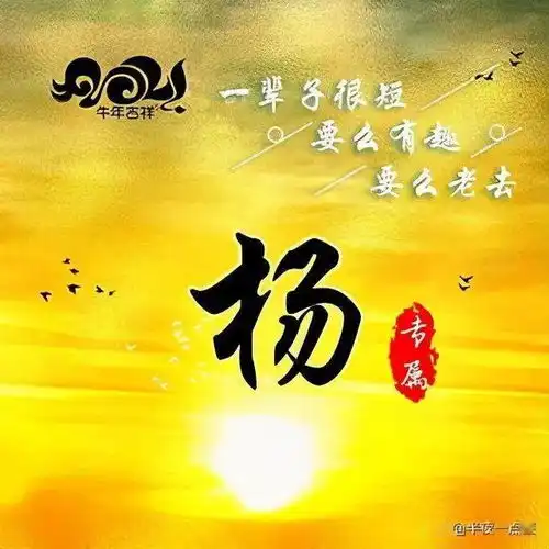 百家姓,姓氏头像之杨