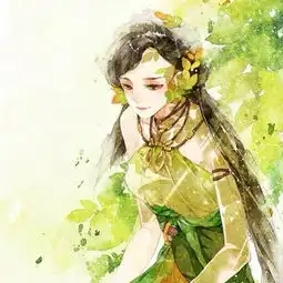 古风头像女青色系意境上