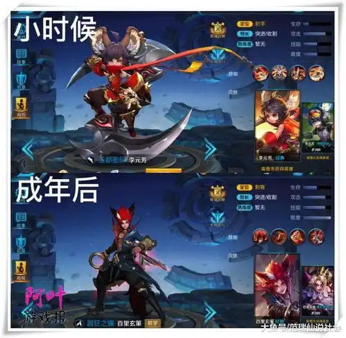 王者荣耀英雄长大后模样对比,一直受欺负的鲁班长大后变成了这样