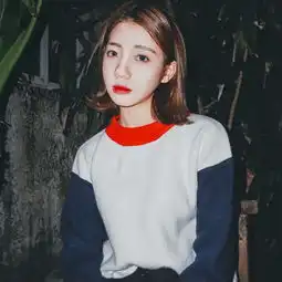 复古气质短发女生头像