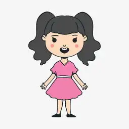 手绘q版可爱小女孩人物插画图片素材其他格式下载动漫人物大全