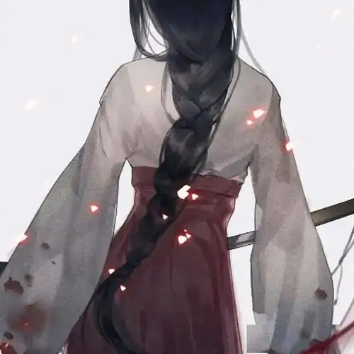 动漫头像黑色系女古风可