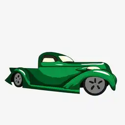 手绘绿色的皮卡车插画图片素材其他格式下载动漫人物大全