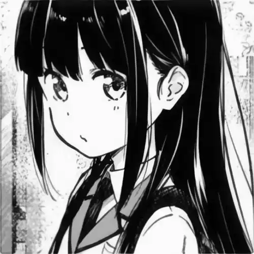 黑白动漫女生头像,请签收