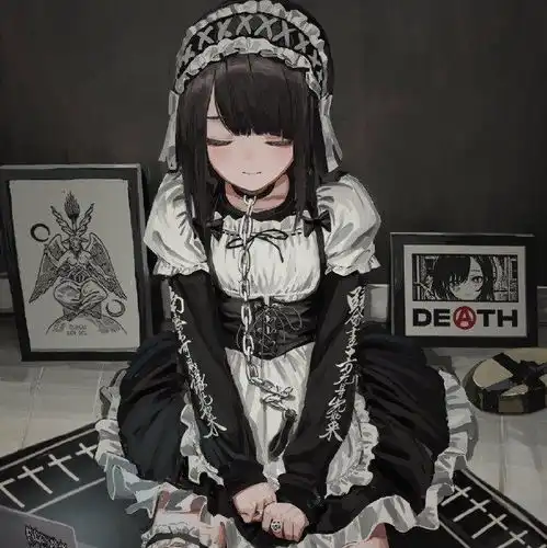 头像黑色系动漫女头像