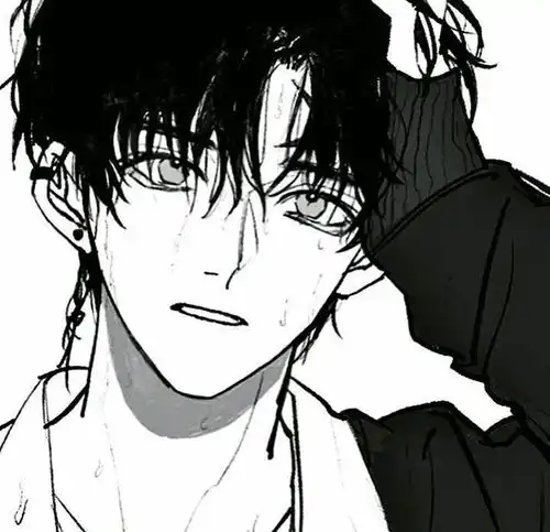黑系漫画头像男黑白