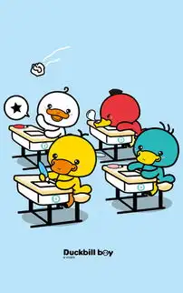 鸭嘴兽男孩开学季系列手机壁纸