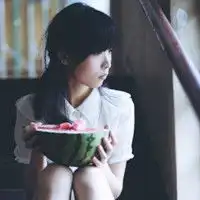 吃西瓜美女头像