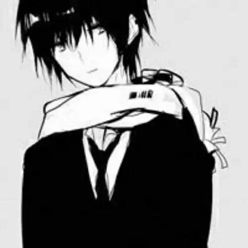 帅气动漫黑色系男生头像