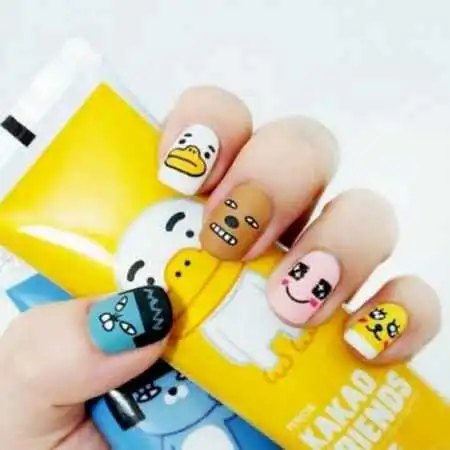 2015短款韩式小清新美甲5款图案系hi出多样少女心