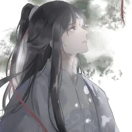 动漫头像黑色系女古风可