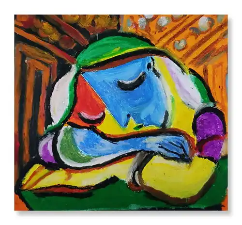 day16油画棒教程安睡少女