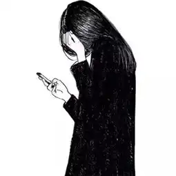 黑色系男生头像二次元男