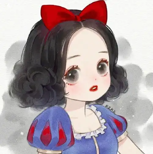 萌系画风的迪士尼公主,艾莎褪去女王范,白雪萌的想要捏捏脸