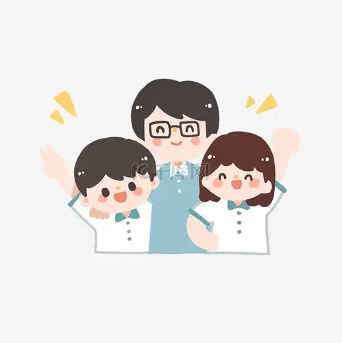高考加油可爱卡通手绘老师和学生矢量图素材图片免费下载千库网