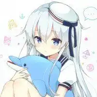 求二次元女生头像蓝发蓝瞳