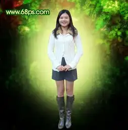 photoshop打造漂亮的绿色蝴蝶仙子