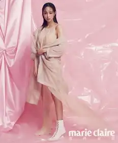 张钧甯登港版嘉人三月刊封面裸粉色系套装梦幻优雅