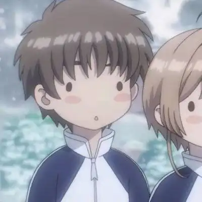 小樱小狼情头一左一右魔卡少女樱情侣头像高清图片