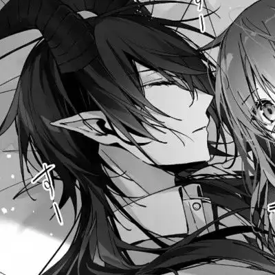 动漫情侣头像黑色系红瞳