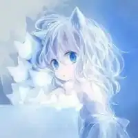蓝色系列穿蓝色长裙子的动漫女生头像