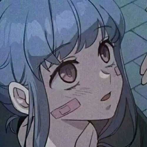 蓝色系优质小众温柔可爱动漫头像36