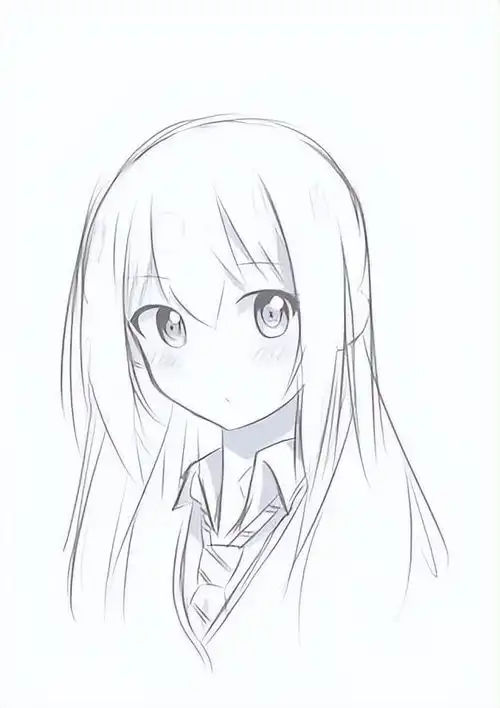 素描动漫风格的女孩图纸27张