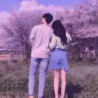 纯色蓝底简约情侣头像小清新微信头像图片大全