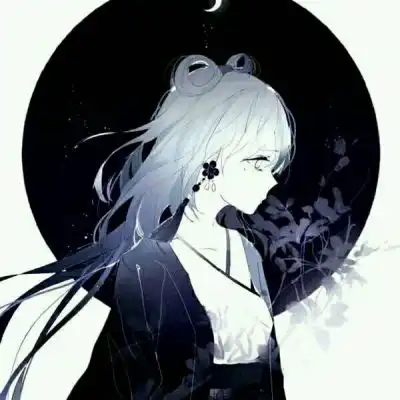 白色系男头像动漫白色背