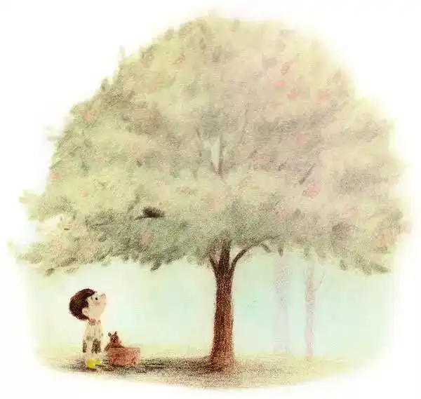 唯美治愈系手绘头像插画