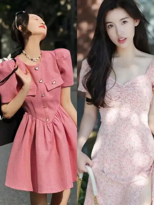 还在穿一身黑建议夏季多尝试粉色系穿搭,甜美还减龄