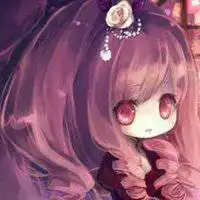 一个卡通女生粉色长发带着皇冠头像