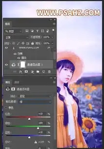 用ps调色给田野中漂亮女生照片调出明亮暖色系照片教程