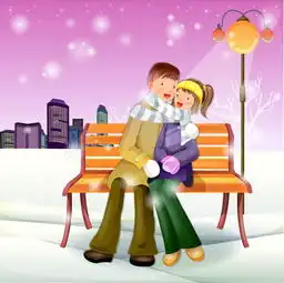 戴一带围巾的情人矢量图免费下载eps格式编号13274999千图网