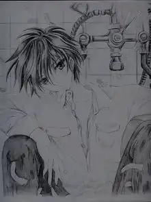 素描漫画男生头像俊美形