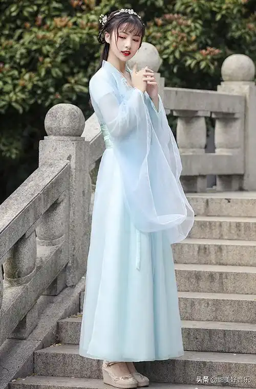 古风意境仙女下凡,汉服小清新女孩