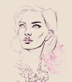 卡通图片可爱头像素描矢