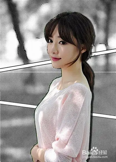 ps黑白卡通头像头像