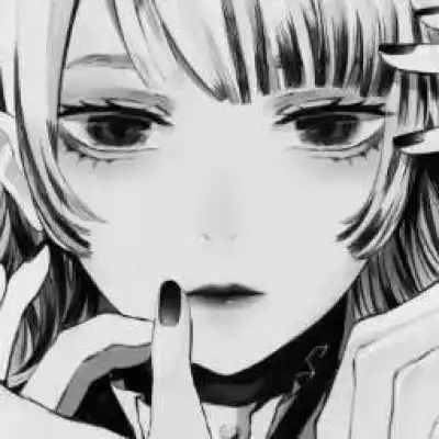 黑白动漫病娇女头黑化病娇女系动漫头像