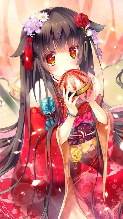 女生动漫头像,花看半开,酒饮微醺