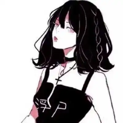 黑白动漫卫衣女头像高冷