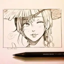 哇哦一波素描动漫美女强势来袭,这个画风给满分