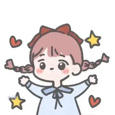 白底简约手绘cp头像可爱搞笑简笔画情侣头像一对